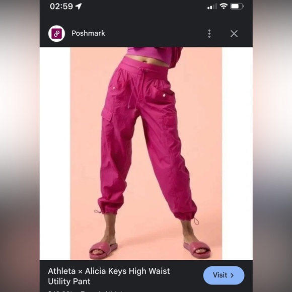 Athleta × Alicia Keys High Waist Utility Pant Windbreaker Double Layer Cargo 8 - Picture 4 of 16